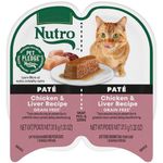 NUTRO Perfect Portions Adult Wet Cat Food Grain Free Chicken & Liver Paté Entrées, 75g Tray (Pack of 24)