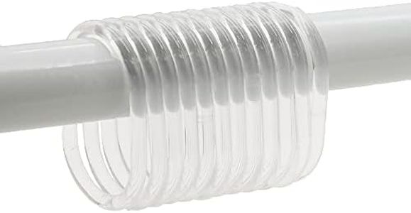Clear Plastic Shower Curtain Rings - Set of 12