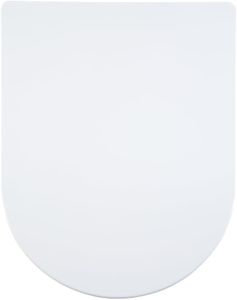 AQUALONA Duroplast D-Shaped Toilet Seat – White