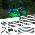 LEDGlow 12pc Million Color LED Golf Cart Underglow Accent Neon Lighting Kit with Wheel Well & Interior Lights for EZGO Yamaha Club Car - Fits Electric & Gas Golf Carts - Water Resistant