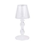 Garneck Glass Tea Light Candle Holder Clear Crystal Table Lamp Shaped Votive Candle Holders Valentines Day Wedding Table Centerpiece (Twisting Pattern)