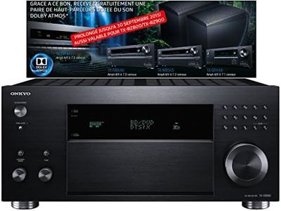 Onkyo TX-RZ800 (B) Récepteur 7.2 canaux de cinéma maison (Dolby Atmos, DTS-X, HDCP 2.2, THX Select2Plus, 185 canal watts, HiRes audio, Bluetooth / WiFi / AirPlay, les services de musique) noir