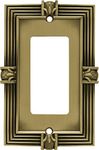 Franklin Brass 64473 Pineapple Single Decorator Wall Plate / Switch Plate / Cover, Tumbled Antique Brass