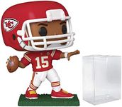 POP Football: Chiefs - Patrick Mahomes II (Home Uniform with Helmet) Funko Vinyl Figure (Bundled with Compatible Box Protector Case), Multicolor, 3.75 inches