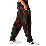 Otomix Men's Midnight Lazer Baggy Workout Pants MD Black