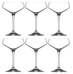 RCR Cristalleria Italiana Aria Collection 6 Piece Crystal Wine Glass Set (Champagne Coupe (11.25 oz))