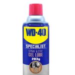 WD-40 Specialist Spray & Stay Gel Lubricant Long-Lasting, Non-drip and self-Healing Reduces Need for re-Application 283g 1221 Single Can