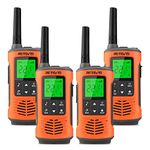 Retevis RT45P Waterproof Walkie Talkies, IP67 Two Way Radio Long Range, NOAA, 1000mAh, USB-C, Emergency Alert, Rechargeable 2 Way Radios for Beach, Fishing 4 Packs