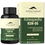 Rasayanam Ashwagandha KSM-66 (500 mg) | Extra Strength Natural Formulation | Support strength & energy | Withania Somnifera Extract - 60 Vegetarian Capsules