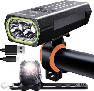 Victagen Luci Bicicletta Anteriore Posteriore: Aggiornato 2022 LED Faro per Bici 10 modalità Super Luminose Ricaricabili Powerbank Luci per Bici di Sicurezza per Guida Notturna Strada MTB