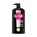 Sunsilk Stunning Black Shine Shampoo 1 L|| With Amla + Oil & Pearl Protein|| Gives Shiny|| Moisturised and Fuller Hair - Paraben Free