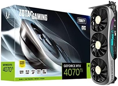 ZOTAC Gaming GeForce RTX 4070 Ti Trinity OC DLSS 3 12GB GDDR6X 192-bit 21 Gbps PCIE 4.0 Gaming Graphics Card, IceStorm 2.0 Advanced Cooling, Spectra 2.0 RGB Lighting, ZT-D40710J-10P