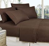 Celine Linen Best, Softest, Coziest Bed Sheets Ever! 1800 Thread Count Egyptian Quality Wrinkle-Resistant 4-Piece Sheet Set with Deep Pockets, California King, Chocolate Brown