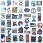 100Pcs Fly Fishing Sticker for Boats Bass Decal Fish Decal for Boats Trout Catfish Redfish Graphics for Cooler