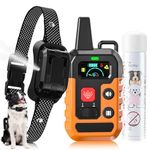 Citronella Training Collar [1* Spray Refill] with Beep/Vibration/Spray Mode & 6 Adjustable Sensitivities Citronella Bark Collar, IPX6 Waterproof Safer Spray Dog Collar for L/M/S Dogs