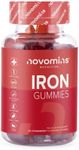 Iron Gummies – Vitamin C - High Strength Iron Supplement for Women and Men – Vegan – 1 Month Supply – Chewable Iron Gummies - Immunity & Energy Supplements for Adults - Made by Novomins