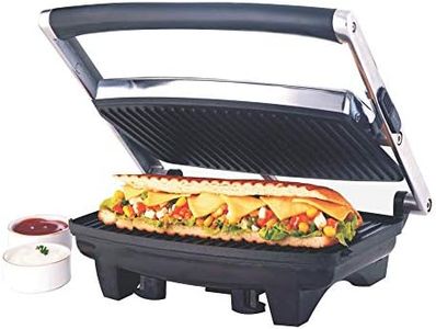 Borosil Jumbo Grill Sandwich Maker with Cool-Touch Handle and Power Indicators – Make 2 Jumbo Sandwiches at Once with Non-Stick Plates, 1000W Power, 105° Opening, & 2-Year Warranty