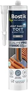 Bostik Mastic d’Étanchéité Joint Parfait Toit et Gouttière – Tous Matériaux – Extérieur – Résiste aux Intempéries et Températures Extrêmes – Applicable sous la Pluie – Hybride Polymère – Gris – 290 ml