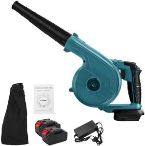 Soplador de Hojas a Batería, Soplador Hojas Compatible con Makita Batería 21V, Soplador de Hojas para Quitar Hojas, Barro, Nieve, Polvo del Coche (Dos baterías y una Carga)