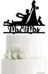 Mr and Mrs Wedding Cake Topper, Funny Game Console Theme Wedding Bridal Shower Anniversary Cake Topper (gameconsole and Dogs)