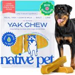 Native Pet Yaks Chews - Long-Lasting Yak Cheese Himalayan Dog Chews - All Natural Dental Chews for Dogs Made with Yak Cheese for Aggressive Chewers - 10 Yak Chews for Extra Large Dogs