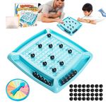 Magnetic Chess Game, Magnetic Stones Game Set, Magnetic Chess Set Battle Chess Board, Educational Checkers Game Battle, Portable Chess Board Party Supplies for Family Friend Gathering and Travel