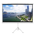 M Plus Projector Screen 100 inch 16:9 4K HD Manual Pull Down with Tripod Stand Auto Lock Mechanism Wall Mounted Ceiling Projection Screen for Home Theater Cinema Indoor Outdoor