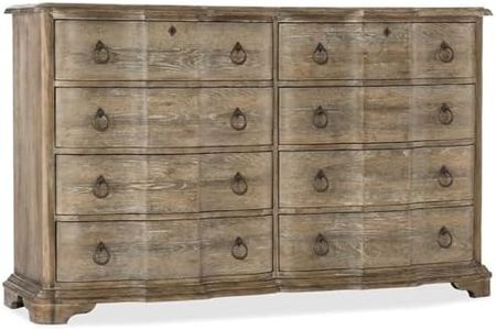Hooker Furniture Boheme Adante 8-Drawer Dresser in Light Brown Wood-Grain