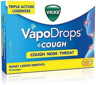 VICKS VapoDrops + Cough Honey Lemon Menthol 16 Cough Lozenges