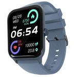 uWear Javelin 2.01” HD IPS Display, Bluetooth Calling, 200+ Watch Faces,100+ Sports Mode, Rotating Crown, Heart & SpO2 Monitoring, AI Voice Assistance, Water Resistant Smartwatch (Blue)