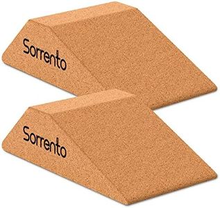 Sorrento Cork Squat Wedge Block 2PCS,Calf Raise Block,Calf Foot Ankle Knee Stretcher Leg Extender,For Heel Elevated Squat,Weightlifting, Yoga, Pilates