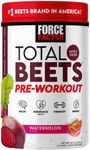 FORCE FACTOR Total Beets Pre-Workout Powder to Boost Energy & Endurance, Increase Strength, and Improve Blood Flow and Pumps, Nitric Oxide Supplement with Beet Root Powder, Watermelon, 30 Servings