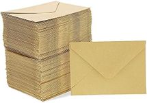 Sustainable Greetings Mini Envelopes for Gift Cards (200 Count) Gold