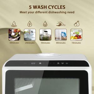 eklipt Table Top Dishwasher – Compact Countertop Dishwashing Machine