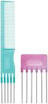 Cricket Ultra Clean Metal Lifting Combs for Styling, Fluffing and Volume (Colors May Vary)