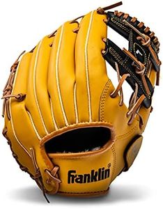 Franklin Sports Baseball and Softball Glove - Field Master - Baseball and Softball Mitt Tan, 11"