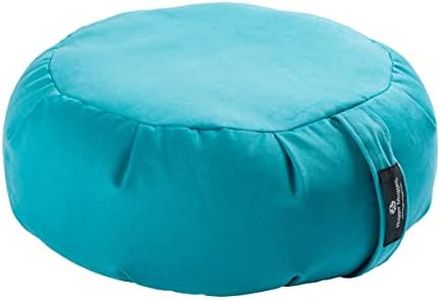 Hugger Mugger Zafu Yoga Meditation Cushion, Aqua