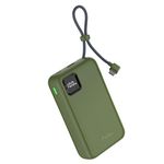 URBN 20000mAh Power Bank with Built-in Type-C Cable | 22.5W Super Fast Charging | Smart LED Display | Dual Type-C PD + USB Outputs | Pocket Size Portable Charger for Quick Charge (Camo)