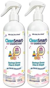 CleanSmart Toy Disinfectant Spray Kills 99.9% of Viruses and Bacteria, Rinse Free, 16 oz Bottle, (Pack of 2)