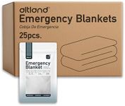 Altland 25 Pack of Emergency Blankets - Individually Packaged Silver Mylar Blankets