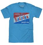 Tee Luv Men's Bazooka Bubble Gum T-Shirt - Vintage Topps Candy Logo Shirt, Light Blue Heather, XXL