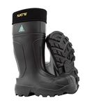 NAT'S 1595, Lightweight and Waterproof EVA Steel Toe Utility Boots - CSA Approved, Black, 12