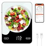 Newest Brifit Digital Food Scale, 10kg/22lb Smart Kitchen Scales with Nutrition Calculator APP, 1g/0.1oz Precise, USB Rechargeable Gram Scale, Multifunctional Food Scale for Weight Loss Baking