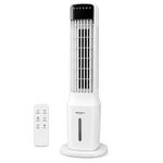 WelTherm 6L Tower Air Cooler for Room, Home & Office with Remote Control, Top Water Refill | Ice Chamber, Digital LED Display Touch Panel, 3 Modes & Speeds 24H Timer | Noiseless| 4 Ice Packs WX-SWIFT