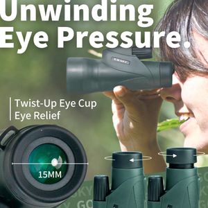 Gosky 12x55 HD Monocular Telescope – BAK4 Prism, FMC Lens, Phone Adapter