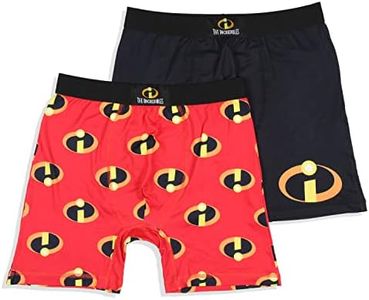 Disney Mens' 2 Pack The Incredibles Boxers Underwear Boxer Briefs (X-Large) Black