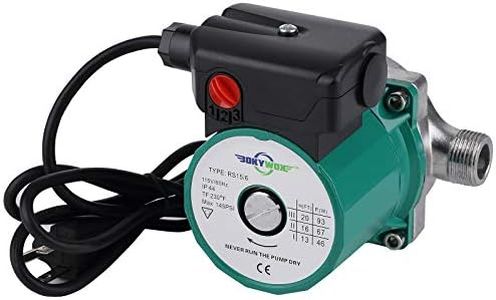 BOKYWOX 110-120V 3/4'',3-Speed Food Grade Domestic Circulation Pump Hot Water Circulator Circulating Pump (RS15-6SG)