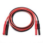 Meter Test Lead Extension Male to Female Connector 4mm Banana Plug to Jack Heavy Duty Silicone Wires Multimeter Leads Probes Adapter 14AWG (1 pair) (39.4")