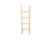 Foodie Puppies Natural Wooden 16 Inch Ladder Climbing Toy with Hook for Small to Medium Birds - Bird Cage Accessories