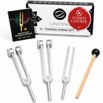 Tuning Forks (128Hz, 256Hz, 512Hz) - Authentic Body Weighted Tuning Forks Set for Chakra - Yoga and Meditation Accessories - Tuning Fork Set Frequency Devices